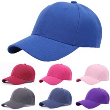 Men Classic Solid Cotton Baseball Cap Outdoor Visor Golf Hat Summer Sun Caps