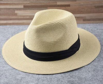 Panama Style Sun Hat Crushable Wide Brim Straw Beach Summer Hat Sunhat