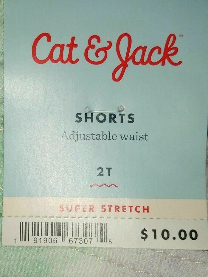 Tie-Dyed Jean Shorts Size 2T Super Stretch w Adjustable Waist by Cat & Jack NEW