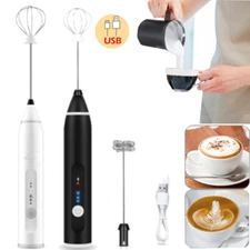 2 in 1 Electric Milk Frother Drink Foamer Whisk Mixer Stirrer Coffee Egg Beater