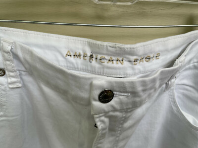 その他 s AMERICAN EAGLE stretch curvy mom jean white 2360 Size 22 SHORT | eBay