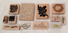 Leaf Wooden Rubber Stamps Set