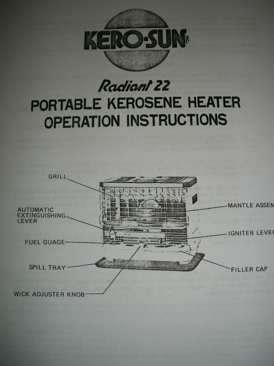 KERO-SUN Radiant 22 Owners/Parts Manual w/ 