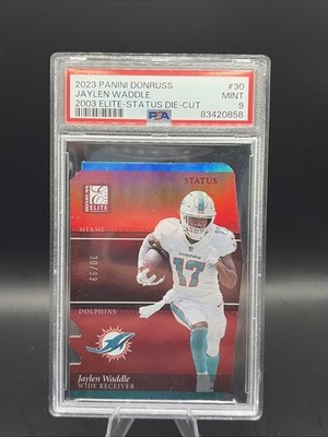 2023 Panini Donruss Elite 2003 Elite Status Die-Cut /99 Jaylen Waddle #30