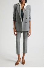 Veronica Beard Kean Houndstooth Check Crop Pants size 4
