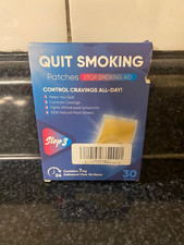 Step 3 Quit Smoking Patches, 30 Patches 100 Natural Plant Based 7mg Damaged Box