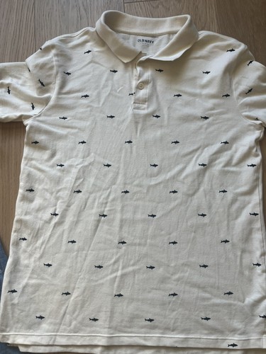 Old Navy Boys Polo Shirts Short-Sleeved Lot of 2 (XL 14-16) Sharks/Anchors - Picture 2 of 11