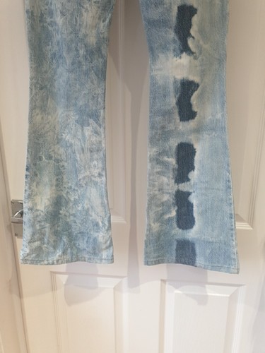 MISS SIXTY Jeans "Extra Low Tommy" Distressed blau Denim Schlaghose UK Größe 10 W27 - Bild 9 von 10