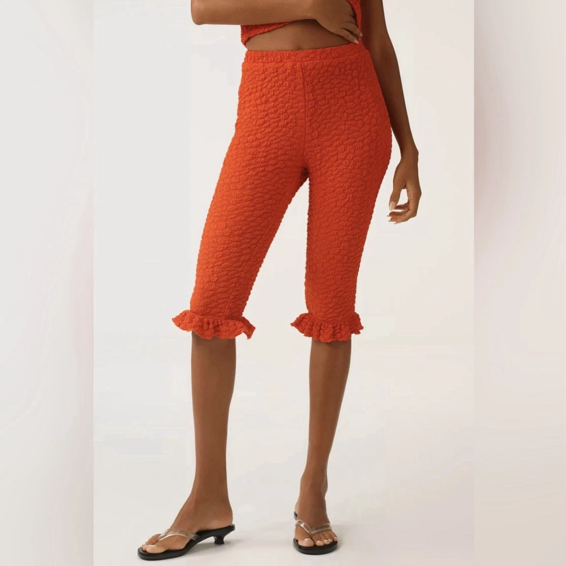 ANTHROPOLOGIE Popcorn Knit Capri Pants NWT Size Small