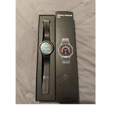 Samsung Galaxy Watch5 Pro Bluetooth Enabled Black Silicone Band Smart Watch