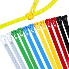 12-Inch Releasable Cable Ties 100pcs