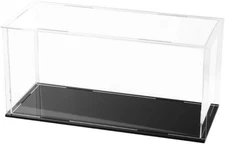 Self-Assembly Acrylic Display Case,Deluxe Dustproof Showcase,Cube Countertop Box