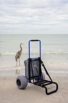 #ad My Beach Cart Aluminum Foldable Beach Wagon 13quot; with Big Balloon Tires $100.00