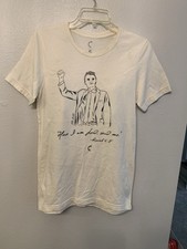 Turning Point USA, Charlie Kirk Memorial T-shirt, Sz S, Bible Verse, Cream Color