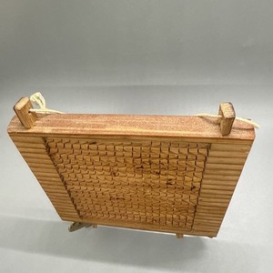 Chinese Ginger Hand Grater Bamboo Vintage 5.25”x5.5” Wood Wooden Carved