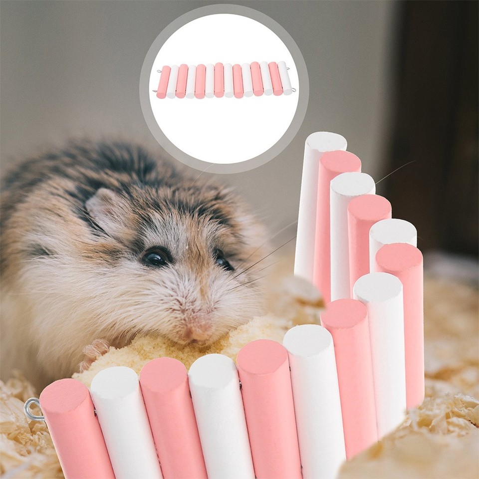 Hamster Stuff Mouse Climbing Ladder Chinchilla Cage Accessories Wood ...