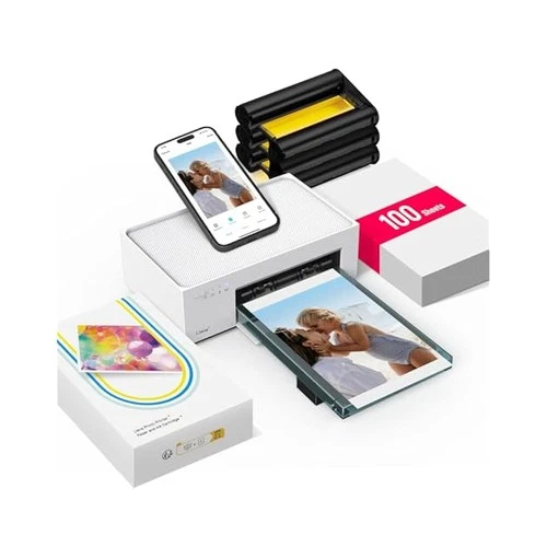 4x6 Photo Printer 100 Sheets 3 Cartridges - Portable Instant Wi-Fi for iPhone