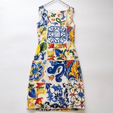 Dolce & Gabbana Majolica Dress Multi USED 36