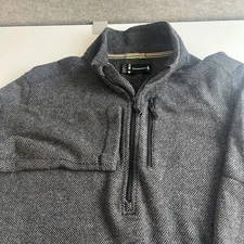 Smartwool Heritage Trail 1/2 Zip Fleece Sweater Men's Large Gray Wool Blend