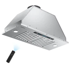 30 inch Built-in/Insert Range Hood 900 CFM, Ducted/Ductless Convertible Duct,...