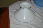 Antique milk glass student lamp shade 7" fitter, 5.5" tall