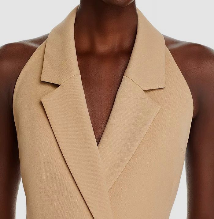 Sergio Hudson Women's Beige Halter Vest Size 10 image 2