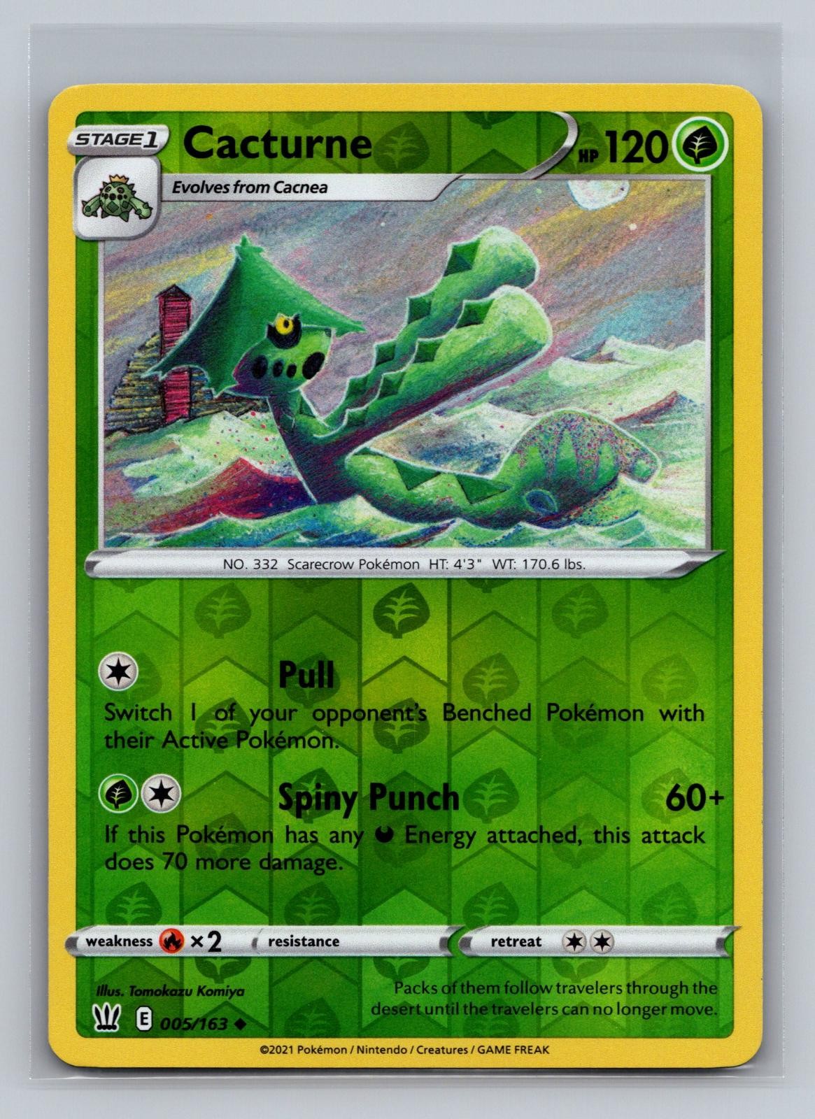 CACTURNE 005 UC BATTLE STYLES POKEMON REVERSE HOLO LP