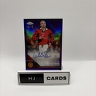 Wes Brown Auto /15 Purple Topps Chrome Manchester United Deluxe Edition
