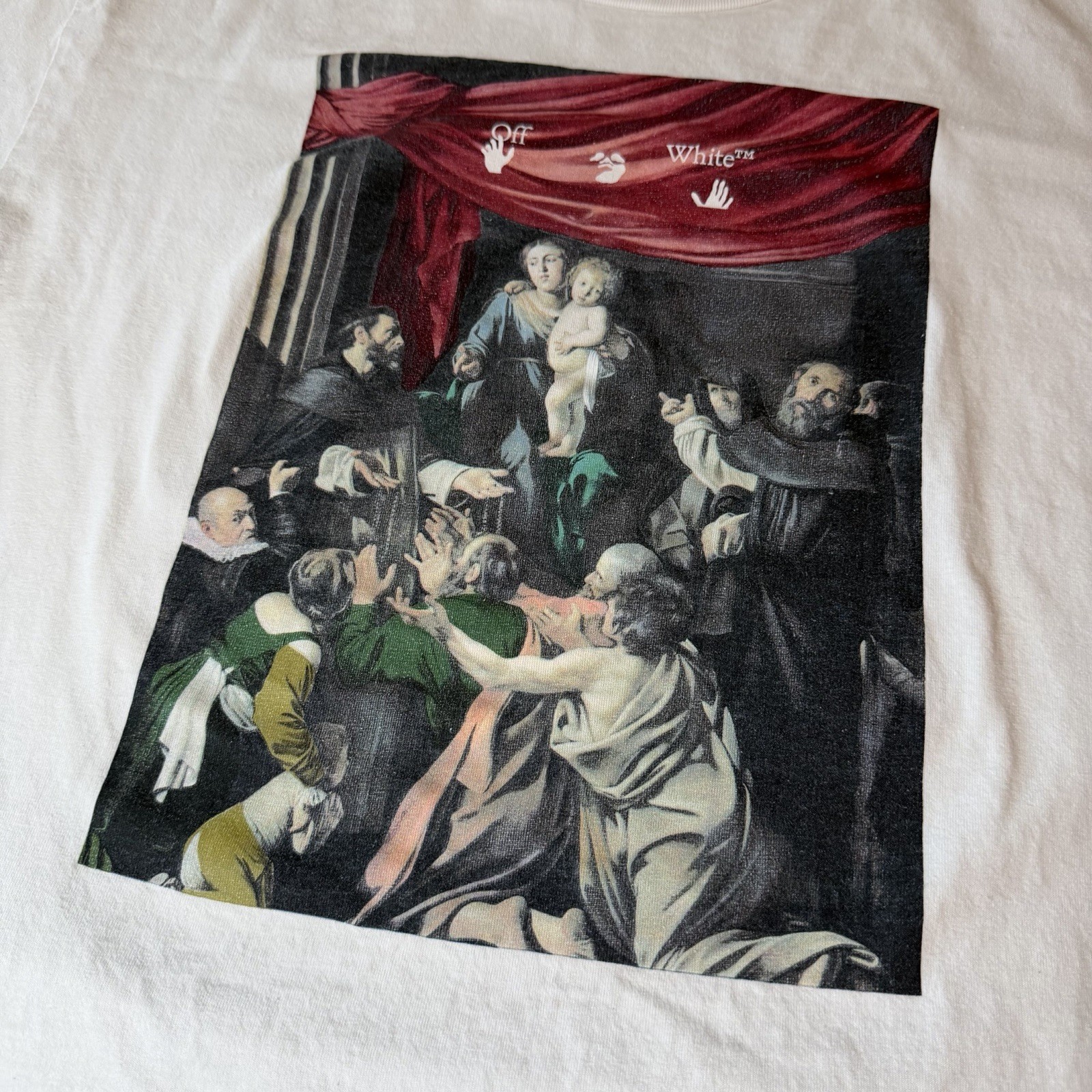 Off White 20AW Painting Caravaggio  Italy T Shirt Mens Large 2013 thumbnail 2