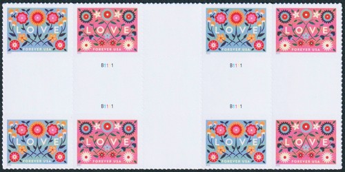 USA Sc. 5661b (F) Love 2022 MNH CG block of 8