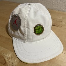 Vintage 90s Nike Jordan Brand Hat Cap Jumpman Hologram 13 Barons White New Tags