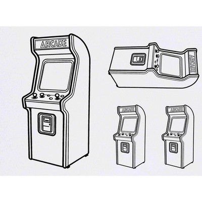 4 x ''Arcade Machine'' Temporäre Tattoos / Transfers (TO00105940)