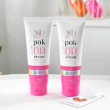Pok DD Cream Body Tone-Up Sunscreen Waterproof SPF50 PA+++ 2x100g Fair Skin Tone