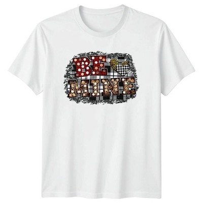 Be Mine Damen T-Shirt Valentinstag kariert