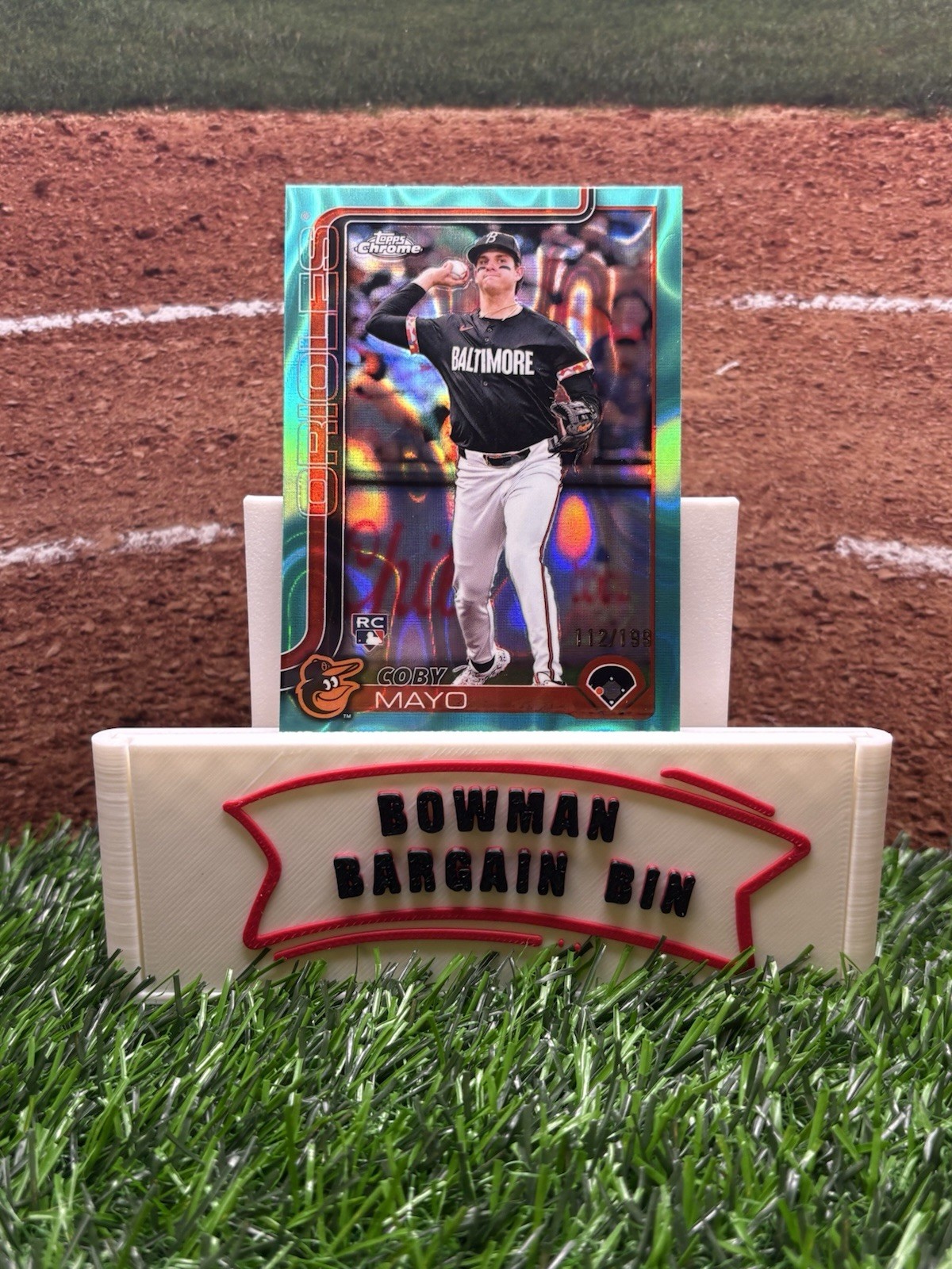 2025 Topps Chrome - Coby Mayo #120 Aqua Lava Refractor /199 (RC)