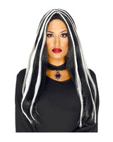 GesträHnte Hexen-LanghaaperüCke Als KostüMzubehöR FüR Halloween, Fasching &