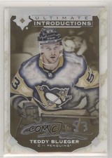 2019-20 Upper Deck Ultimate Collection Introductions Gold Teddy Blueger Auto rq4