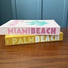 Decorative Storage Book Boxes Set of 2 – Miami Beach & Palm Beach – Faux Books