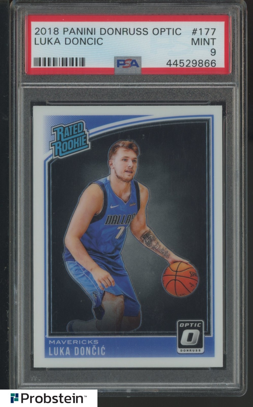 2018 Donruss Optic #177 Luka Doncic Dallas Mavericks RC Rookie PSA 9 MINT view 1