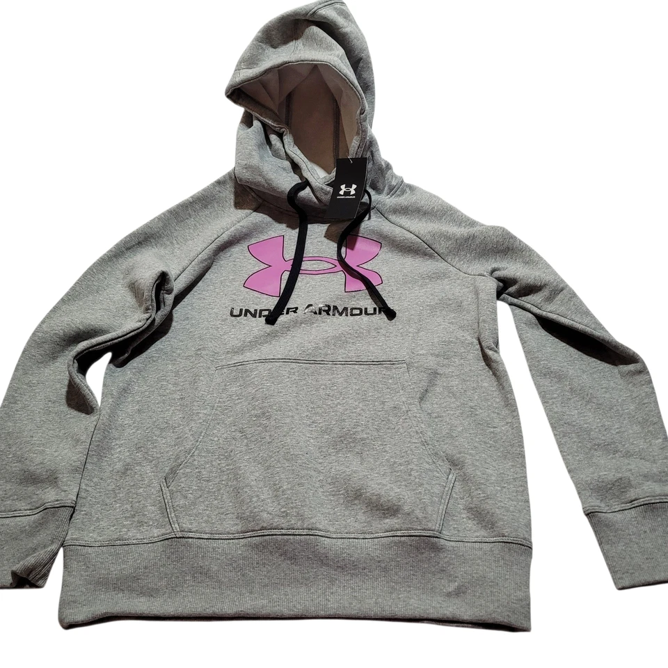 Under Armour Sudadera con Capucha Mujer Niña Talla XS Gris Rosa Camisa Extra Pequeña Foto 2 de 4