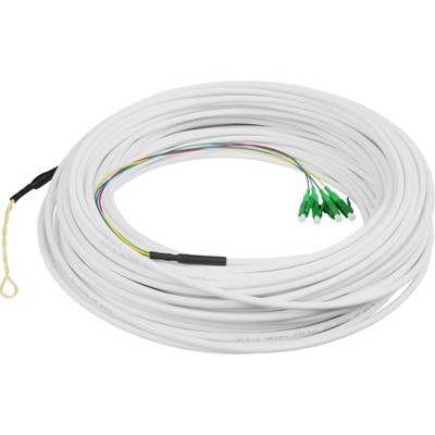 Digitus FTTH Drop Kabel, Singlemode, 4 Fasern, 4 LC/APC, weiß