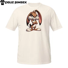 Mad Rabbit Shirt – Humorous Grumpy Cartoon Bunny Graphic Tee