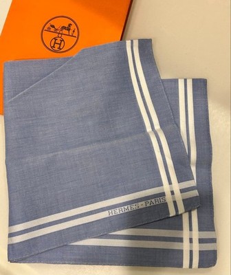 Hermes Striped Cotton Handkerchief