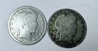 LOT OF 2 BARBER HALF DOLLARS - 90% SILVER - FREE SHIP #8236