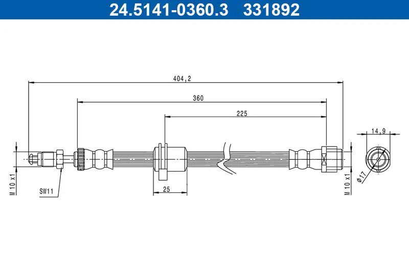 ATE 24.5141-0360.3 Tubi Freno - Immagine 3