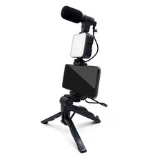Mobile Phone Tripod Kit with Microphone LED Fill Vlog Video Making Kit for5630