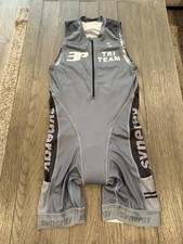 Mens Synergy Gray Black Cycling Kit Triathlon Tri Suit Skinsuit Small
