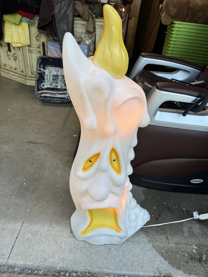 复古 Empire Blow Mold 万圣节 双面融化幽灵蜡烛 36 — 第 2/4 张图片