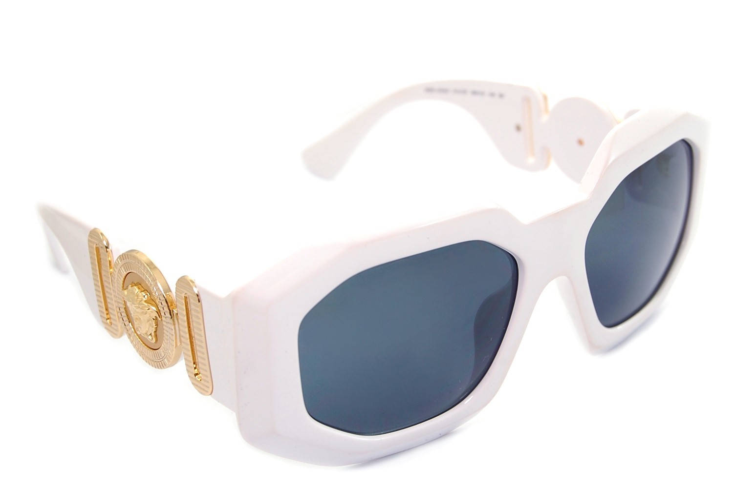Versace Stylish Sunglasses With Dark Grey Lenses - Unisex - Sunglasses - White - 56 Mm - Accessories - Image 2