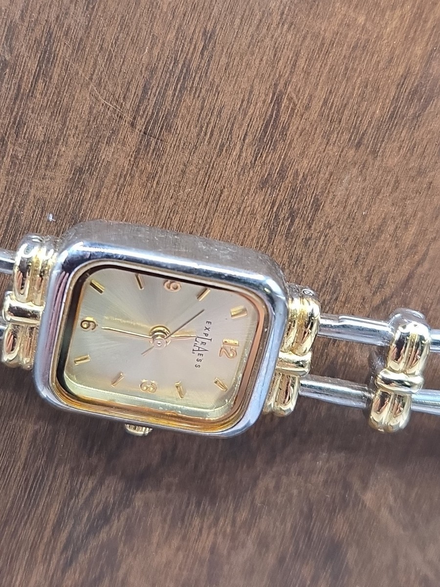 LA Express 2 Tone Ladies Analog Watch View 3